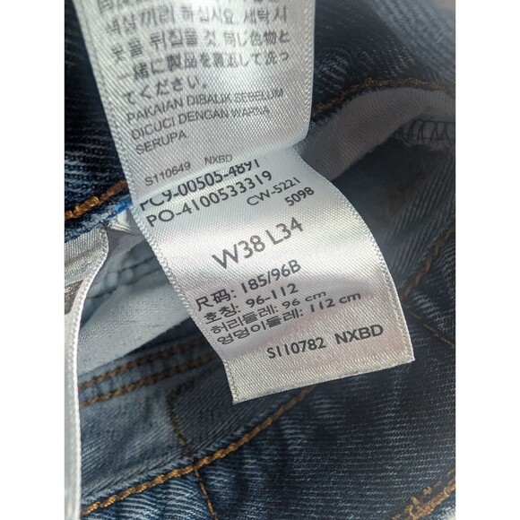 Levis 505 Men Jeans Color is Blue Size W38XL34 Straight Flex - Picture 15 of 16